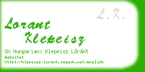 lorant klepeisz business card
